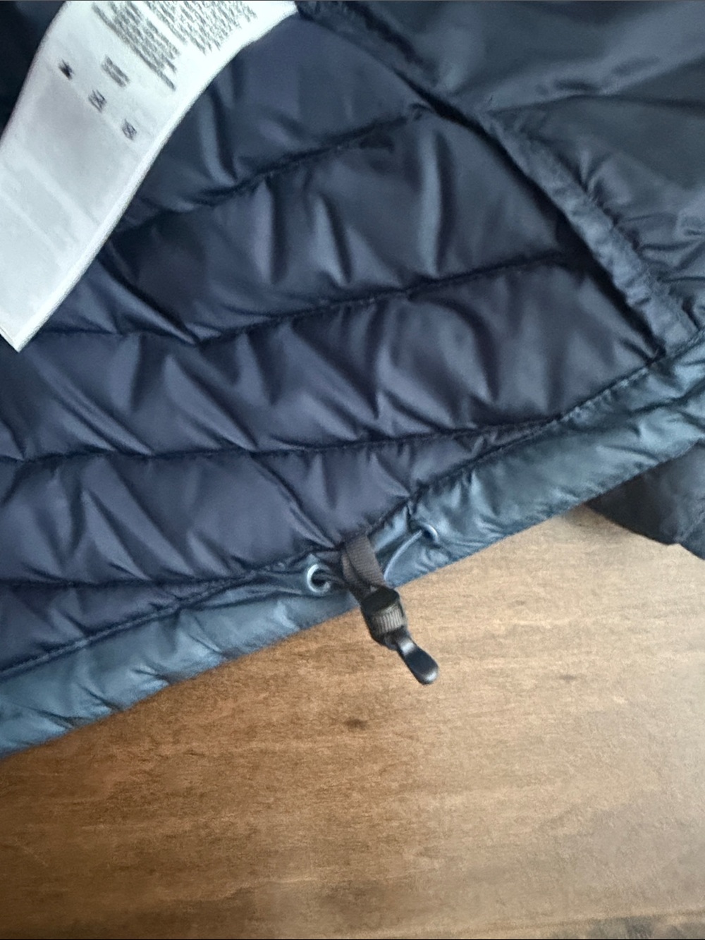 Mountain Hardwear Women's Two-Tone Hooded Down Puffer — Slate Blue & Navy - Picture 6 of 9